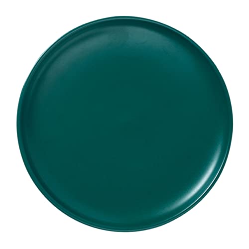 BESTonZON 1Stk ofenfeste Teller grüne Teller rundes Serviertablett servierplatte aus keramik Platten Sushi Keramik-Steakplatte Teller zum Servieren von Speisen Haushalt westliche Platte
