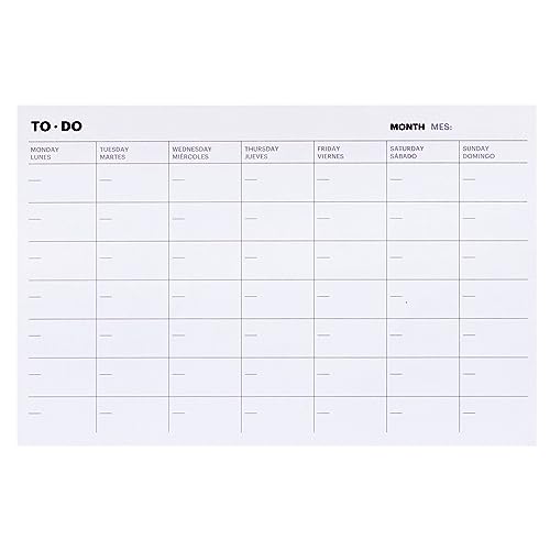 Miquelrius – Zeitloser monatlicher TO-DO-Planer, Größe: 145 x 95 mm, permanente Monatsaufkleber, 16 Blatt, 80 g/m² weißes Papier
