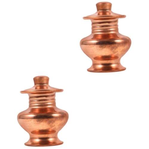 PRETYZOOM 2St rote Kupfervase Buddha-Wasserbecher chinesische Altarbecher Container anbieten Astrologie-Platte kupferflasche geschenkartikel Buddha-Anbetungsflasche Desktop-Buddha-Flasche
