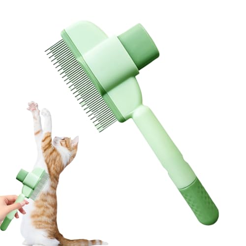 Selbstreinigender Flohkamm Für Katzen, Haustierkamm, Katzenkamm, Haustierkamm, Fellkamm Für Hunde Und Katzen, Tierhaarbürste Für Die Fellpflege Zu Hause, Entfernt Knoten, Verfilzungen Und Verf