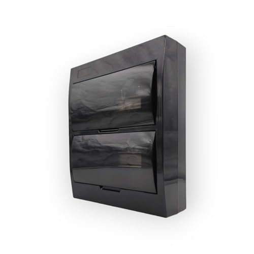 Sicherungskasten 24 Module Aufputz IP41 Schwarz
