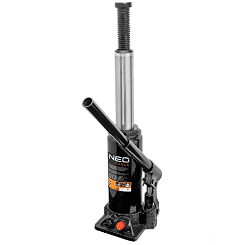 NEO TOOLS Wagenheber, Säulenhebebühne Tragfähigkeit 2 t, 181-345 mm, Masse 2,5 kg, aus Stahl gefertigt, in Kfz- und Industriediensten, Werkstätten, Transportunternehmen und in Garage