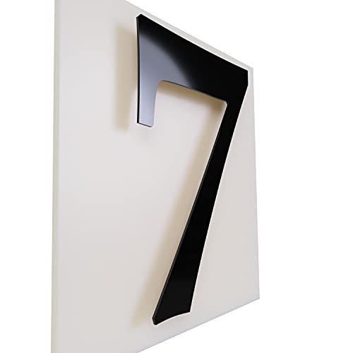Ziffern für das Haus/Hausnummer 30cm Aluminium glänzend schwarz (7)