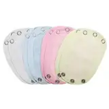 Scettar 8 Stück Bodyverlängerung Baby Für Babystrampler, Verstellbare Länge Baby Body Body Verlängerung Druckknopf Baby Aus Reinem Baumwollmaterial(Gelb/Rosa/Weiß/Blau)