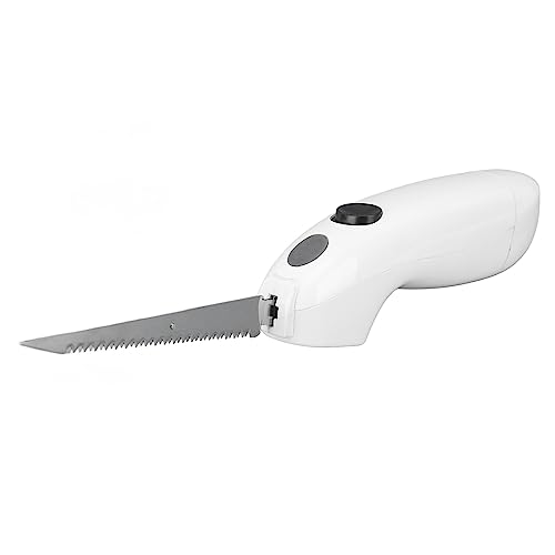Cryfokt Batteriebetriebenes Messer, Elektrisches Filetiermesser aus Edelstahl, Kabellos, Wiederaufladbar, Tragbar für Picknick zu Hause, Restaurant, Zeitsparend, Multifunktional,