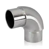 PRIOstahl Rundbogen Rohrbogen Bogen Rohrverbinder Steckfitting Verbinder Rund - 1 Stück Ø 42,4 mm für Rundrohre Rohr Handlauf Verbindung zum Stecken Geländerbau Rostfrei aus Edelstahl V2A