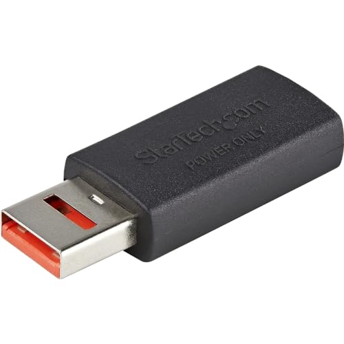 StarTech.com USB-Datenblocker - Secure Charge USB-Schutz - Keine Datenübertragung - Charge/Power-Only-Adapter für Handy/Tablet (USBSCHAAMF)