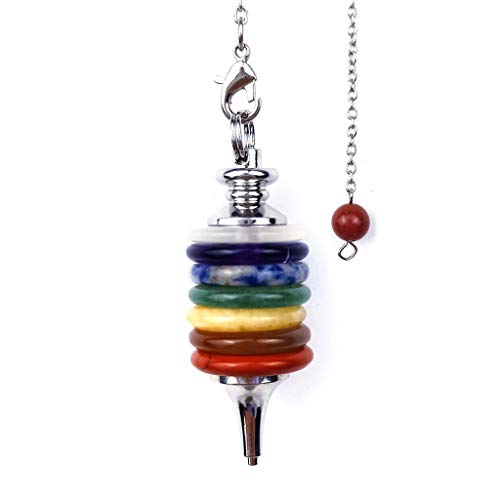 MISHITI 7 Chakra Reiki Heilkristalle Pendel Energiepunkt Stein Anhänger Schmuck
