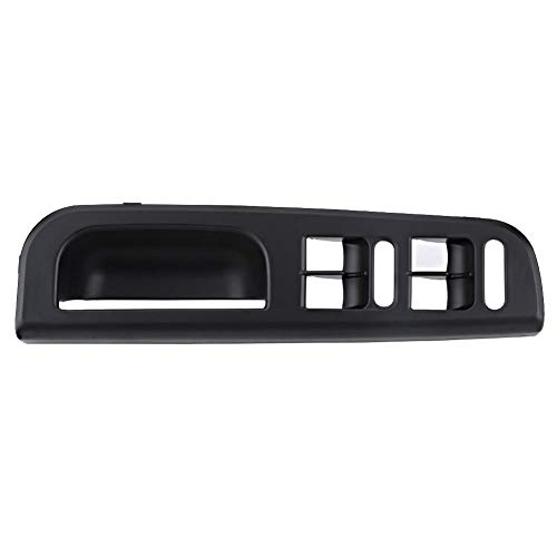Yctze ABS Car Master Fensterschalter Bedienfeld Verkleidung Lünette mit Zuggriffverkleidung(Schwarz) für golf 4 fensterheber schalter,fensterheber schalter passat 3bg,vw golf 4 fensterheber fensterheb