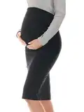 Herzmutter Umstandsrock Schwangerschaftsrock - Midi - doppellagiger Bauchteil - Bleistiftrock für die Schwangerschaft - 6600 (Midi, XXL)