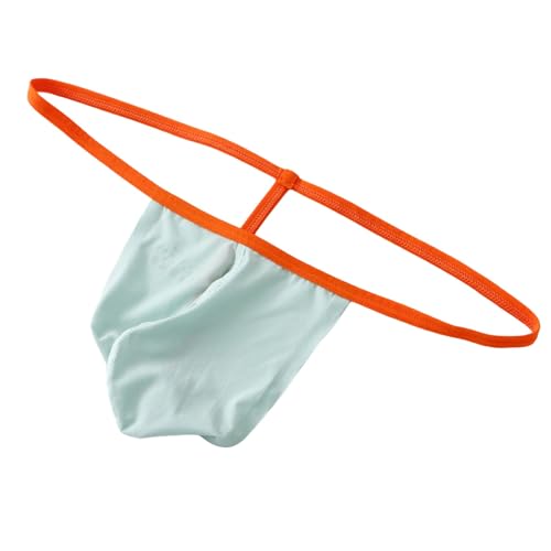 WKAYsIV Herren Mehrpack in T-Form, doppelter offener Schnitt, farblich passende Netzunterwäsche mit niedriger Taille Reizwäsche Große Größe (Green, M)