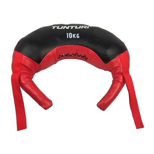 Tunturi Bulgarian Bag, Sandsack, Bulgarian Bag, Power Bag, Gewichtssack, Fitness, Kraft, Ausdauertraining, Rot 10KG, 2 Schlaufen