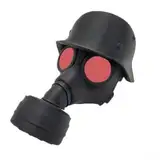 Besttoolifes Anhängerkupplung Abdeckung Stahlhelm Gasmaske Design 3D gedruckte Kugelabdeckung Schutz Schild für Anhängerkupplung Abschleppausrüstung (Rot)