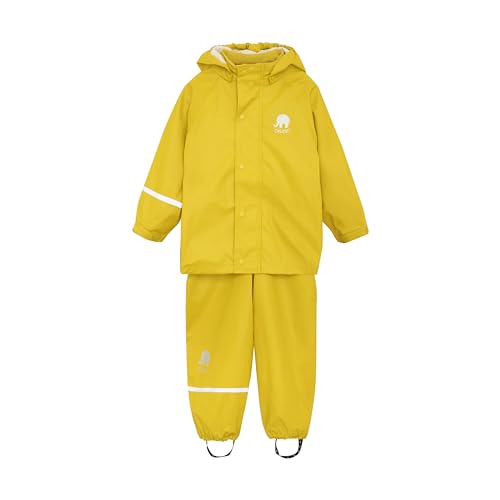 CeLaVi Baby - Jungen CeLaVi zweiteiliger Regenanzug in vielen Farben Regenjacke,,per pack Gelb (Gelb 324),(Herstellergröße:70)