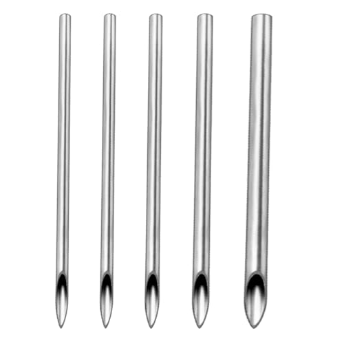 25 Stück Gemischte Piercing Nadeln, industrial piercing, Chirurgische Edelstahl Nadeln 12G 14G 16G 18G 20G für Nasenpiercing, Septum, Ohren, Bauchnabel, Brustwarze, Zunge, Lippe(5 Stück pro Größe)