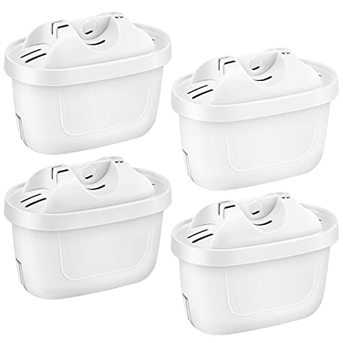 isinlive 4 Pack Wasserfilter Kartuschen Kompatibel mit Brita Maxtra+ Krug, Brita Style, Mavea Elemaris XL Wassertank