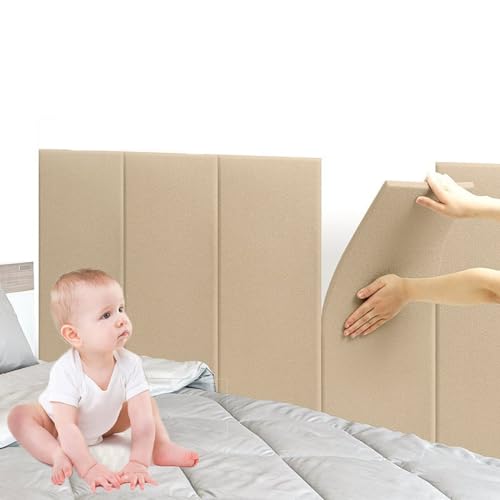 Wandpaneele Gepolstert 3D Wandkissen Selbstklebend, 5PCS Kopfteil Wandkissen Bett Wandpolster Kinderzimmer, Plüsch mit Hoher Dichte, 30x60cm, Weich und Bequem (Farbe : Bronze)