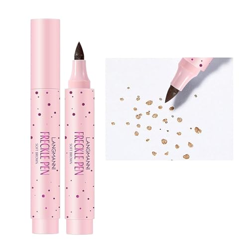 Beliky Girl Sommersprossenstift, Natürlicher Naturgetreuer Sommersprossen-Makeup-Stift, Wasserdichter Langlebiger Sopt-Stift Mit Weichem Punkt für Natürliches Müheloses Versunkenes Makeup (Hellbraun)