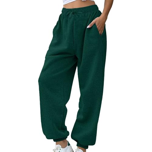 warehouse deals angebote jogginghose schwarz damen Sporthose Damen Lang High Waist Sporthose Weites Bein Sweatpants Mit Elastischem Bund Yogahose Trainingshose Fitness Sweathose graue jogginghose