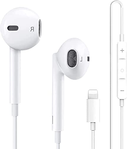 Qi Gxinr In-Ear Kopfhörer für iPhone, Kopfhörer HiFi Audio Stereo, mit Mikrofon und Lautstärkeregler, kompatibel mit iPhone 14 Pro Max/13/13 Pro/12 Pro Max/12 Mini/SE/11/X/XS Max/XR/8/7 Plus