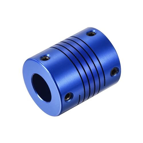 QUARKZMAN 1 Stück 10mm bis 12mm Aluminiumlegierung Wellenkupplung L30xD25 Flexibler Kuppler mit Schrauben für Encoder und Motoren, Blau