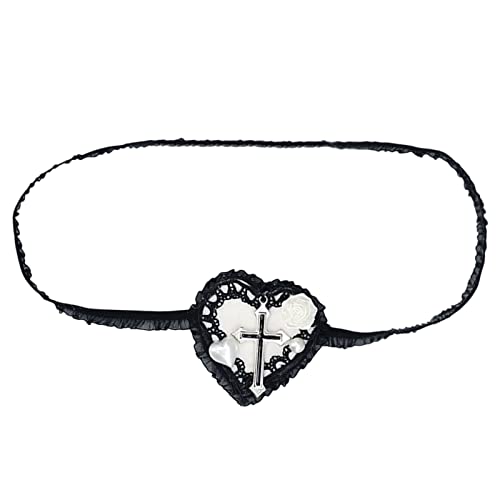 Yzdysg Kopfschmuck, Gothics-Augenklappe, Lolit-Auge, Lolit-Auge, Herz-Augenklappe, Einzelauge, Cosplay-Augenklappe, Gothic-Auge