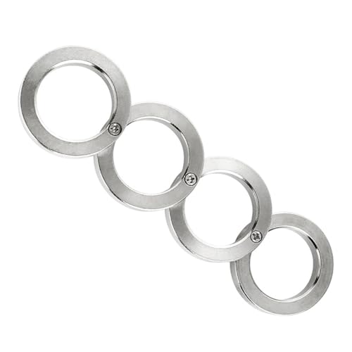 Tragbarer Selbstnotfallring, faltbarer Fensterring Multifunktionsring für den Außenbereich Selbstverteidigungsring für Auto Outdoor Camping (Silver, 12x10cm)