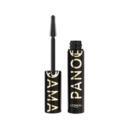 L'Oréal Paris Mascara, Wimperntusche für extra Definition und extra Volumen, Mit Panorama-Bürste und Panorama Effekt, All Night Black (Schwarz)