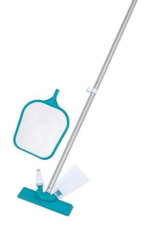 Bestway Poolpflege Basis-Set mit Venturi-Sauger & Kescher für Poolgrößen bis 396 cm