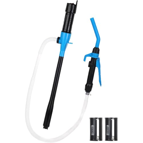 Portable Power Battery Pump, Batteriebetriebene Flüssigkeitstransferpumpe, Elektrische Kraftstoff Umfüllpumpe, Multifunktionale tragbare Automatische Absaugung Pumpe für Benzin, Gas, Wasser (Blau)