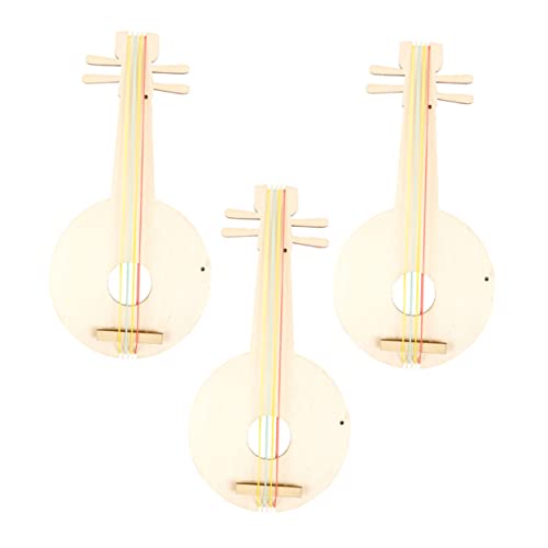 UPKOCH 3 Sets Pipa Holz Holz Graffiti Laute Pipa Kunsthandwerk Graffiti Laute Pipa DIY Pipa Musikinstrument Kindergarten DIY Laute Pipa Holz Handbemalte Laute Pipa Laute Pipa Mit Loch