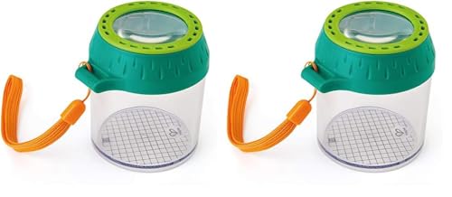 Hape Nature Fun Entdecker Käferglas mit Lupe aus pflanzlichem Kunststoff, ab 4 Jahre (Packung mit 2)