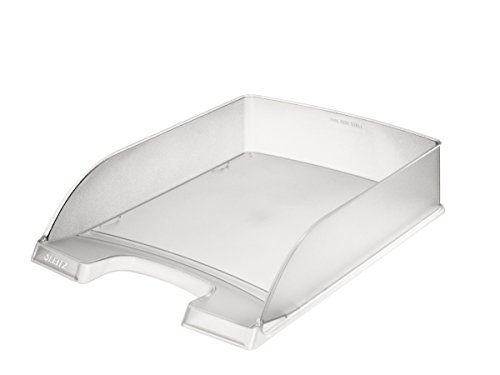 Leitz Briefkorb Standard A4, 5er Pack, Briefablage in Premium-Qualität, Stapelbare Ablagefächer als Schreibtisch-Organizer, Kombinierbar mit Plus-Serie, Farblos, 52270003