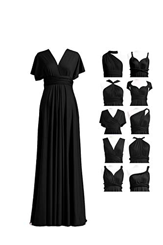 Infinity Kleid mit Bandeau Convertible Brautjungfernkleid Lang Übergröße Multi-Way Kleid Twist Wickelkleid