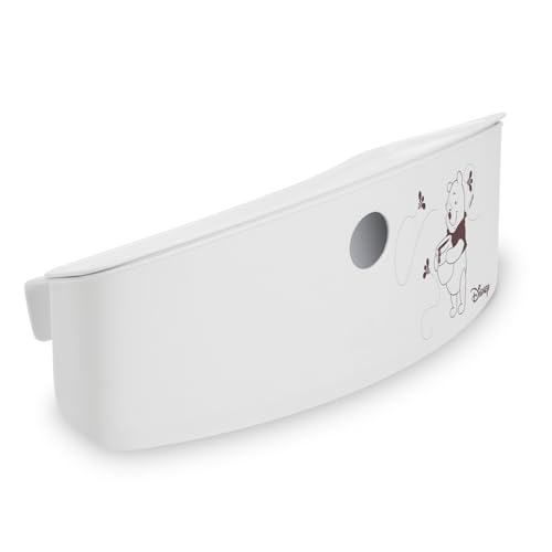 hauck Organizer für Alpha+, Beta+, Arketa Hochstuhl Aufbewahrungsbox mit Deckel zum Aufhängen, Einfache Befestigung an der Rückenlehne, Belastbar bis 3 kg, Leicht Abwischbar (Disney Pooh White)