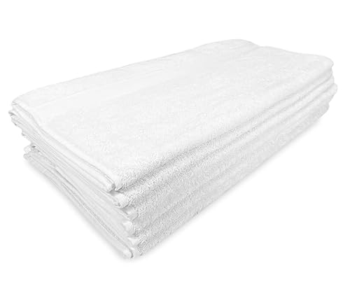 Set 6 Handtücher Waschlappen Uni weiß Lieferung hotelberufen 60 x 110
