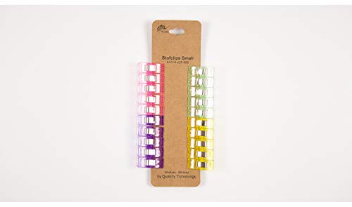Stoff Clips klein, 20 Stück, Kunststoff, farbig Sortiert, 2,5 cm