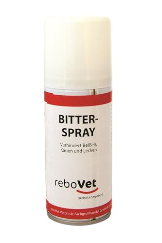 Rebopharm Bitterspray für Hunde & Katzen: Effektiver Schutz vor Kauen & Lecken, Sicher für Möbel & Textilien, Langanhaltender Bittergeschmack, Einfache Anwendung, 100 ml