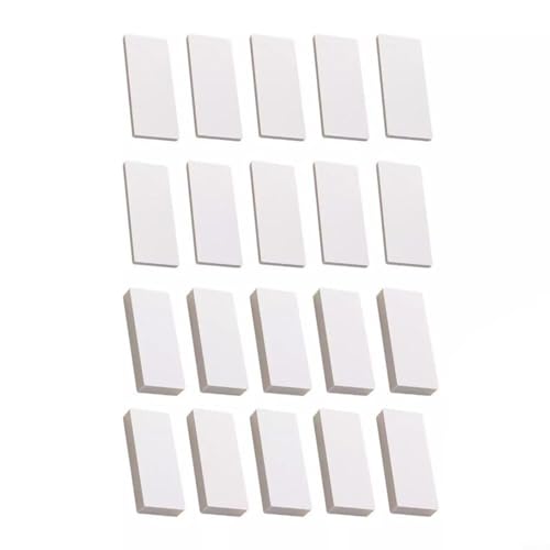 HEIBTENY EVA Schaumstoff Kopfteil Pads 20 Stück Wandschutz für Bett und Sofa Geräuschdämpfung und Kratzschutz Weiß 5mm und 15mm Dick