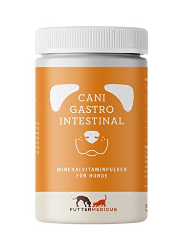 Futtermedicus Cani Gastro Intestinal | 500g | Ergänzungsfuttermittel für Hunde | Kann dabei helfen die Verdauung zu unterstützen | Mineralvitaminpulver mit Cellulose