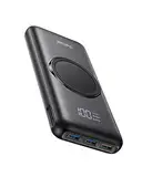 Charmast Wireless Powerbank, 22,5W Power Bank 20000mAh Induktives Laden Kabellose Ladegerät, USB C In&Out Externe Handyakkus mit LED Display Kompatibel mit iPhone 16 15 14 13 12 Pro max Samsung Huawei