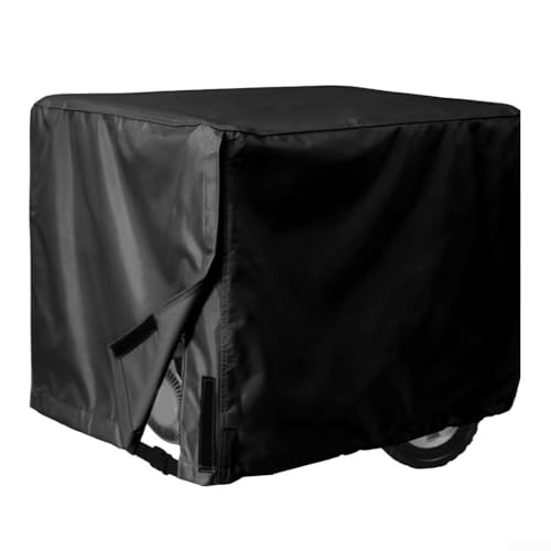 Schwarze, wasserdichte Generatorabdeckung, geeignet für die meisten Generatoren, aerodynamisches Design, Haube sichert Generator vor Naturextreme (96 x 76 x 71 cm)