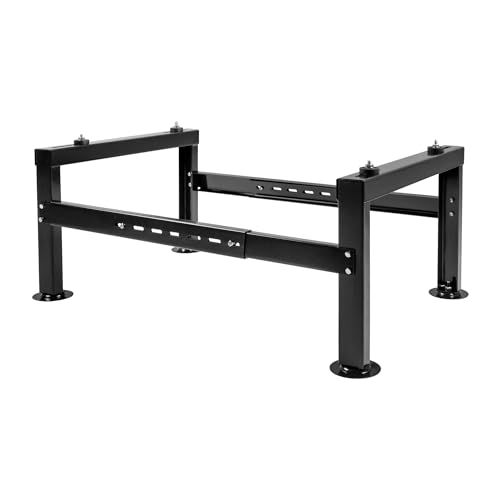 Cherbowing Wärmepumpe Bodenständer Klimaanlage Bodenkonsole Klimaständer Gestell bis 350 kg 9000 - 60000 BTU GS 480 Schwarz