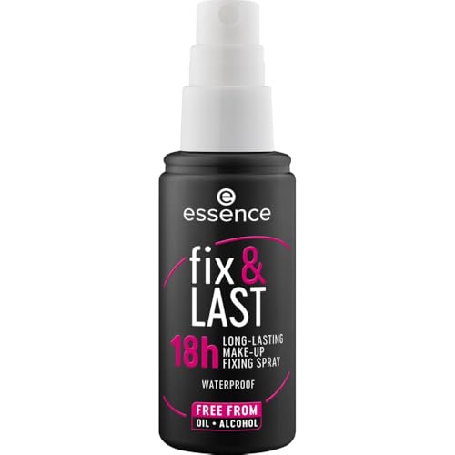 essence fix & LAST 18h LONG-LASTING MAKE-UP FIXING SPRAY, Transparent, mattierend, fixierend, Expressergebnis, matt, vegan, ölfrei, ohne Parabene, ohne Mikroplastikpartikel, 1er Pack (50ml)