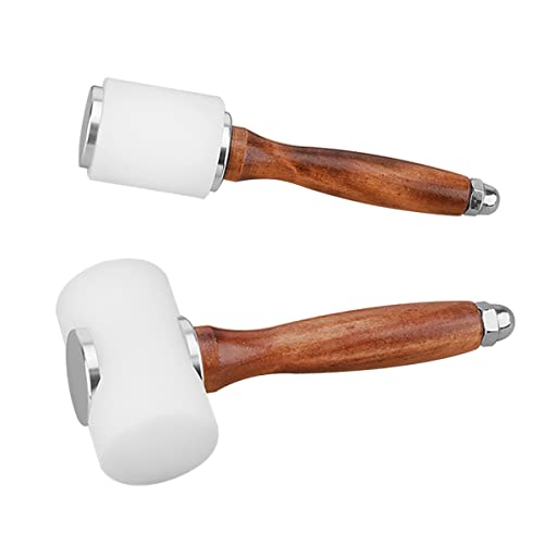 2 Stück Lederschnitzhammer, Lederhandwerkshammer DIY Lederhandwerk Holzhammer Handwerkszeug
