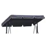 Ferocity Universal Sonnendach für Hollywoodschaukel Dach-Plane ca 230 x 120 cm für Garten-Schaukel Dachplane Ersatzdach Graphit [101]