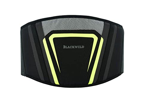 BLACKWILD Nierengurt Motorrad | nierenwärmer Lendenwirbelstütze Nierengurt, Effektive Stabilisierung | Nierengurt Motorrad Herren und Damen, fluoreszierendes grau (M = 90-100cm Bauchumfang)