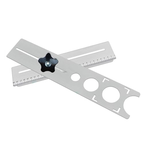 LEEQ Fliesen Winkel Messlineal - Edelstahl Einstellbar Fliesen Lochsucher 25/40/45mm Fliesen Werkzeuglineal Keramikfliesen Locher Locator Lineal Keramik Template Tool für Fliesenleger Loch