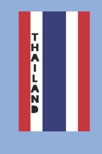 Thailand : Notebook with Thai flag and map symbol. Portable book, good for writing, lecturing, notes, meeting, planner.