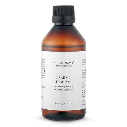 Brahmi Thailam – Traditionelles Ayurvedisches Öl für Haarpflege und Wellness, natürliche Kopfhaut- und Haarpflege, ayurvedisches Öl zur Förderung von Wohlbefinden und Entspannung (200ML)